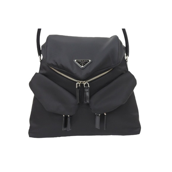 Prada Handbag Hobo Chignon Black Silver - Picture 2 of 10